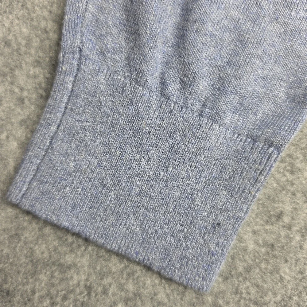 Banana Republic Mens Blue Silk Linen Blend Crewneck Sweater Medium Heathered